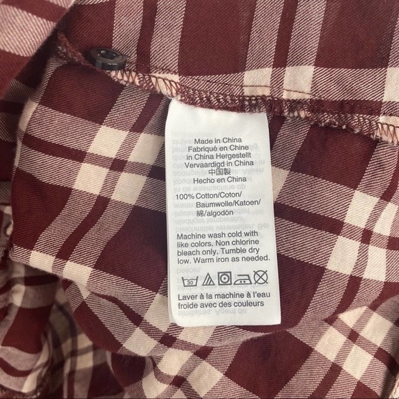 MADEWELL Arion Plaid Long Sleeve Wrap Top Size Extra Small - Picture 6 of 8